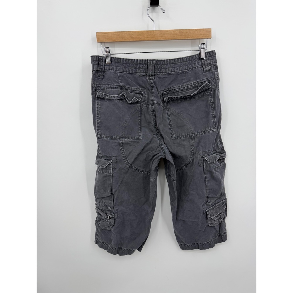 Cargo Supply Utility Cargo Shorts Mens 32 Gray Cotton Multi Pocket Gorpcore - Picture 3 of 7